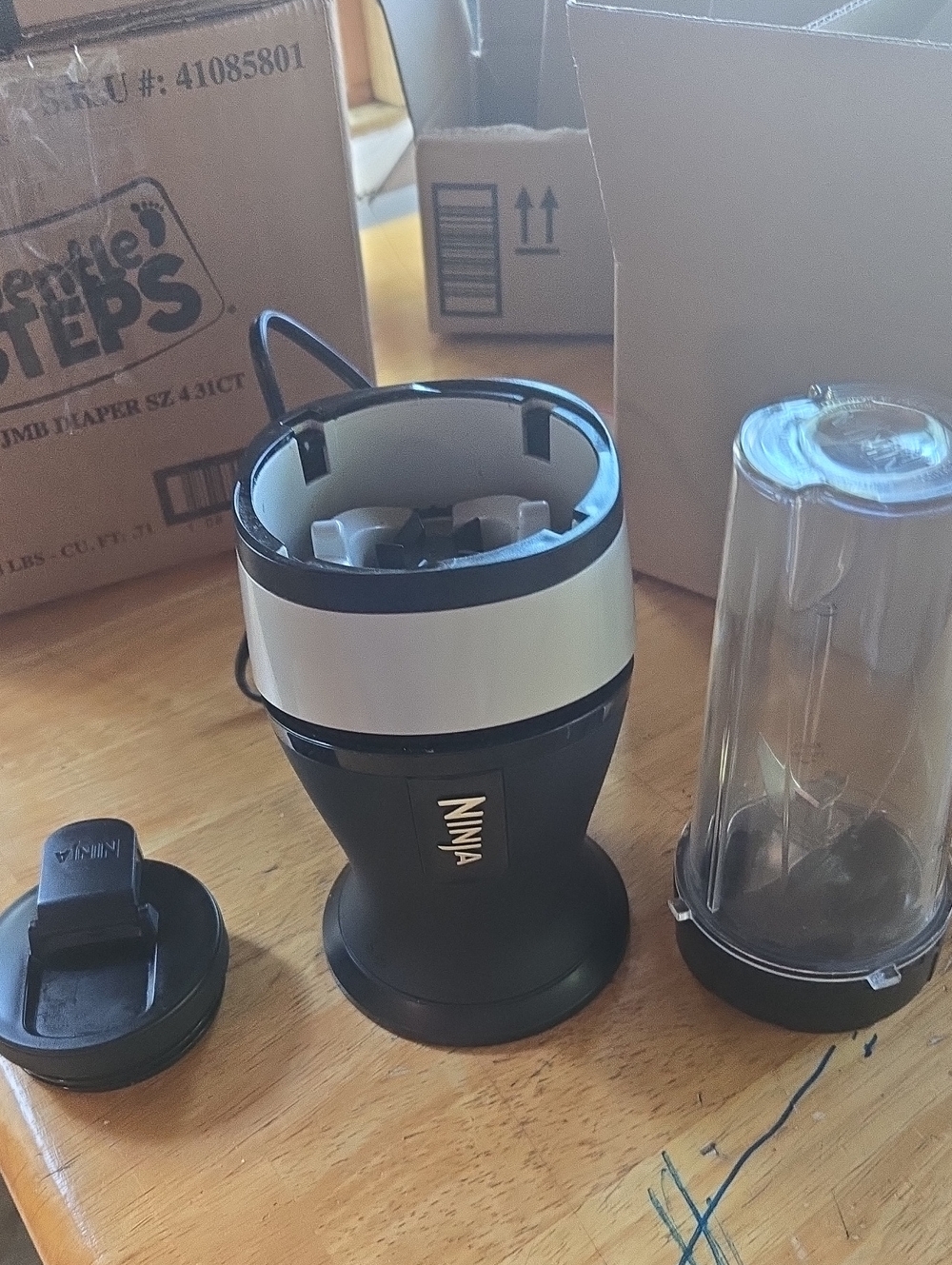 Ninja Black and Silver Personal Coffee Grinder with Clear Cup